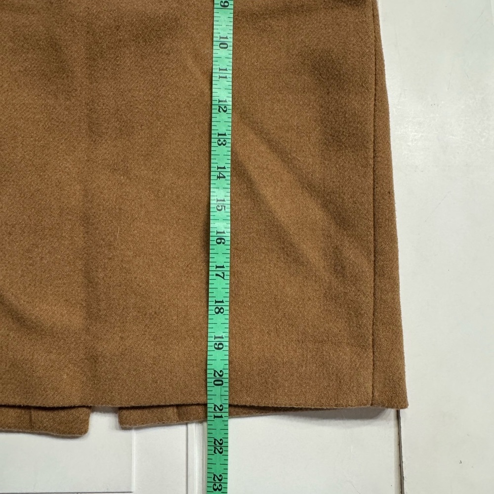 J. Crew Mercantile Wool Blend Brown Pencil Skirt Lined Business Casual Size 2 - Picture 4 of 7